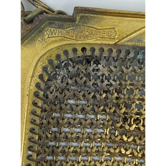 Antique Whiting & Davis Mesh Art Deco Flapper Purse Original - Picture 6 of 6